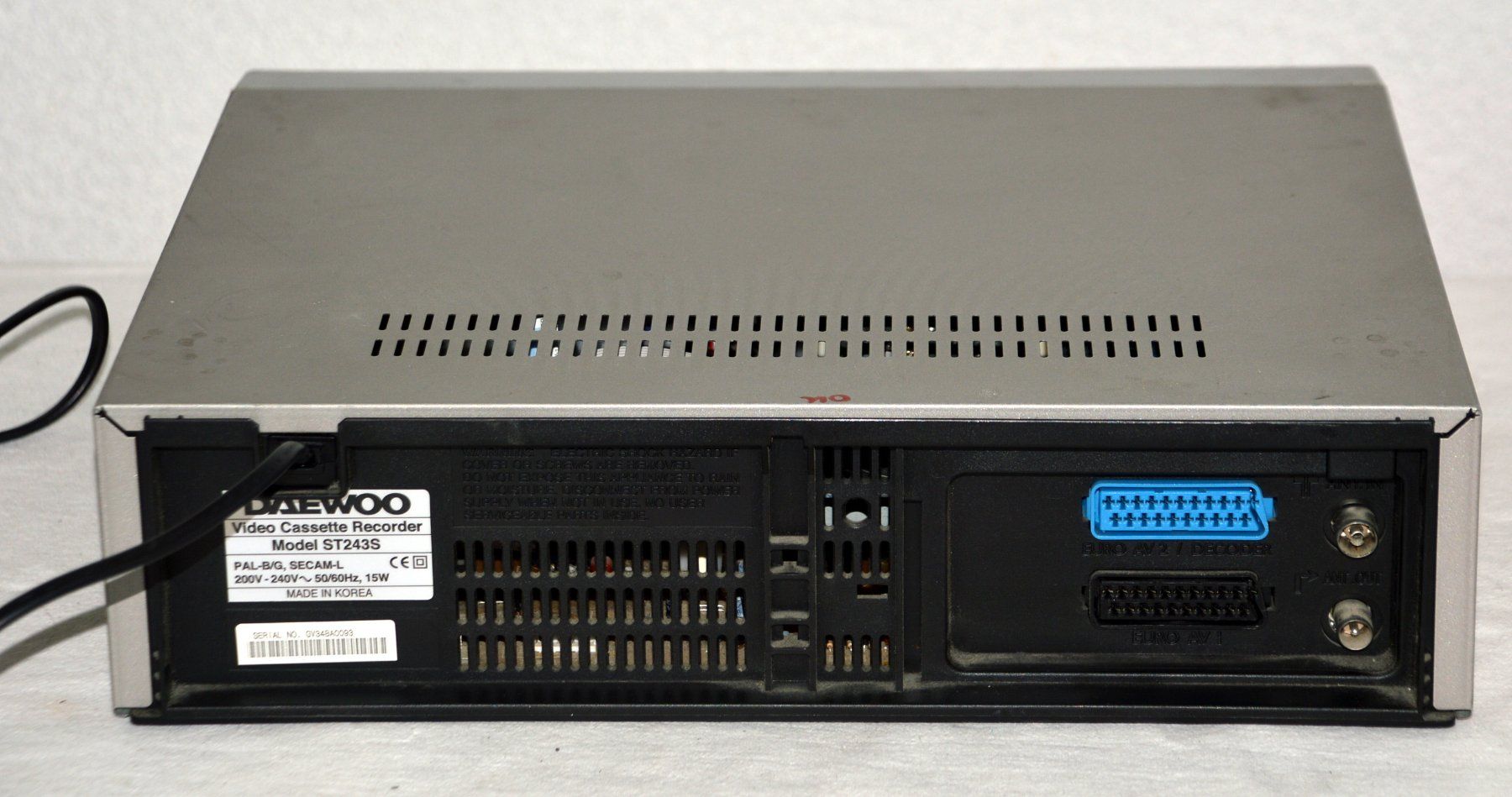 Registratori: Videorecorder VHS Daewoo ST243S magnétoscope – Usato da Collonges venduto da arashee 2