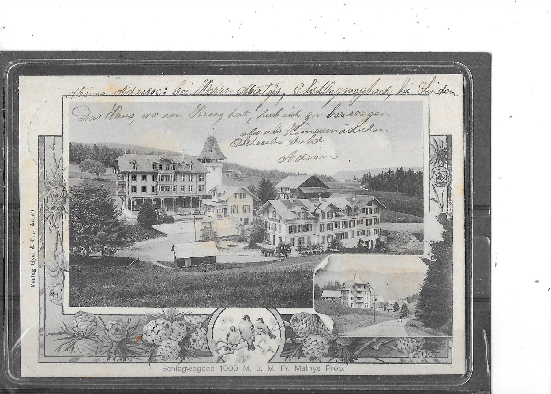 Cartes postales: BE Linden Schlegwegbad 1908 mit Post und Postkutsche – D'occasion à Schocherswil par Wilare