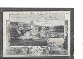 BE Linden Schlegwegbad 1908 mit Post und Postkutsche