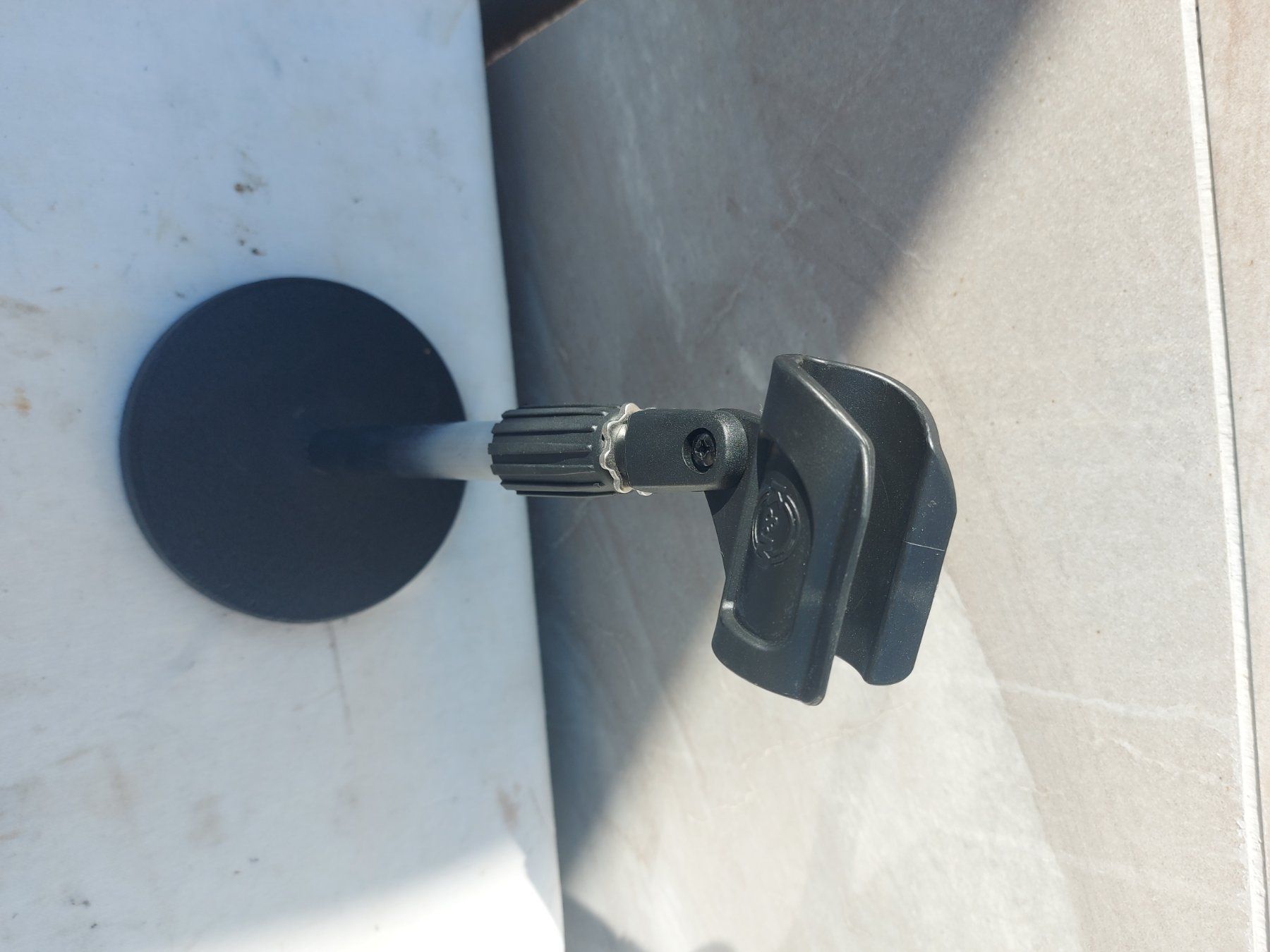 Instrumenten-& Notenständer: Mikrofonstativ K&M mit Fuss mit Halter – Gebraucht aus Rheinau von profitronic.shop 1