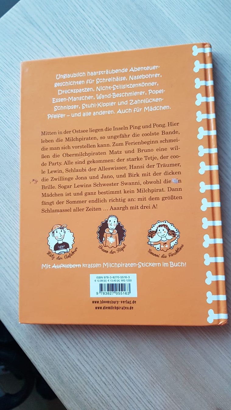 Libri: Milchpiraten - Kai Lüftner - GRATIS – Usato da Spiegel b. Bern venduto da Gudi8 4