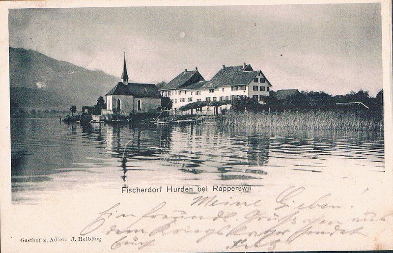 Cartoline postali: Fischerdorf Hurden bei Rapperswil SG – Usato da Bonstetten venduto da Pinguin75