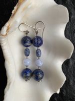 Blaue Edelstein Ohrringe