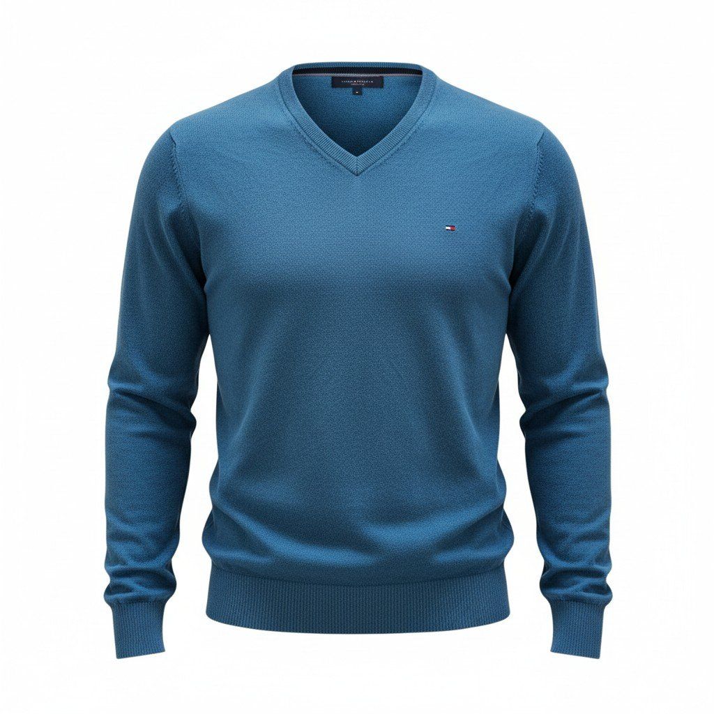 Tommy Hilfiger Maglioni & Felpe: Pull Tommy Hilfiger bleu  coton cachemire – Usato da Renens VD venduto da ser_j2fn