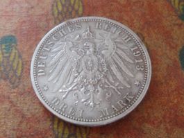 DEUTSCHLAND 3 Mark E  1913  Deutsches Reich