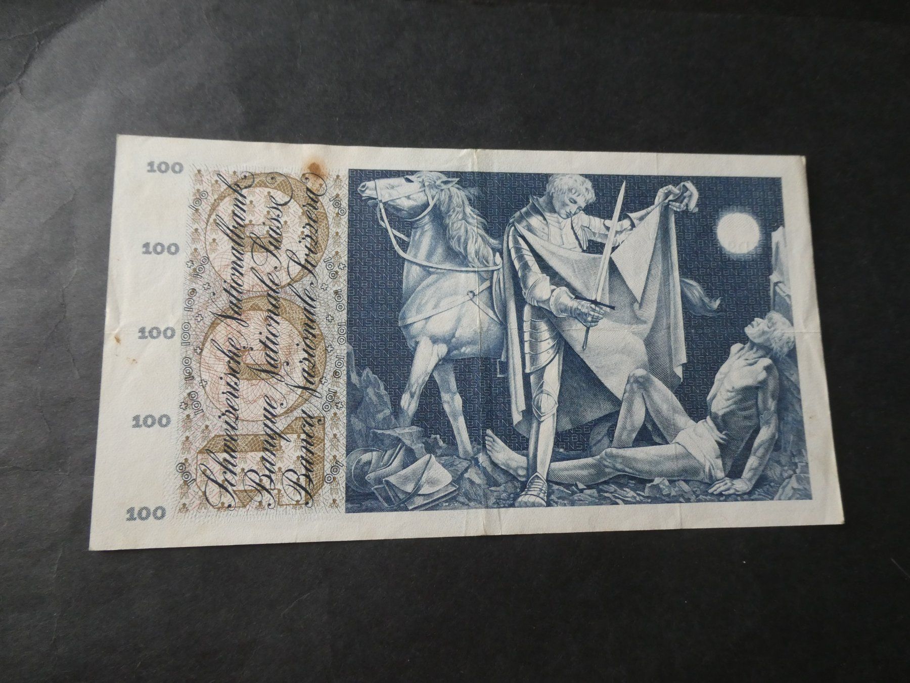 Billets de banque: Schweiz 1965,  100 Franken – D'occasion à Hinterforst par Rohusri 1