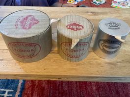 3 vintage Büchsen von Cigares Weber Florida Menziken