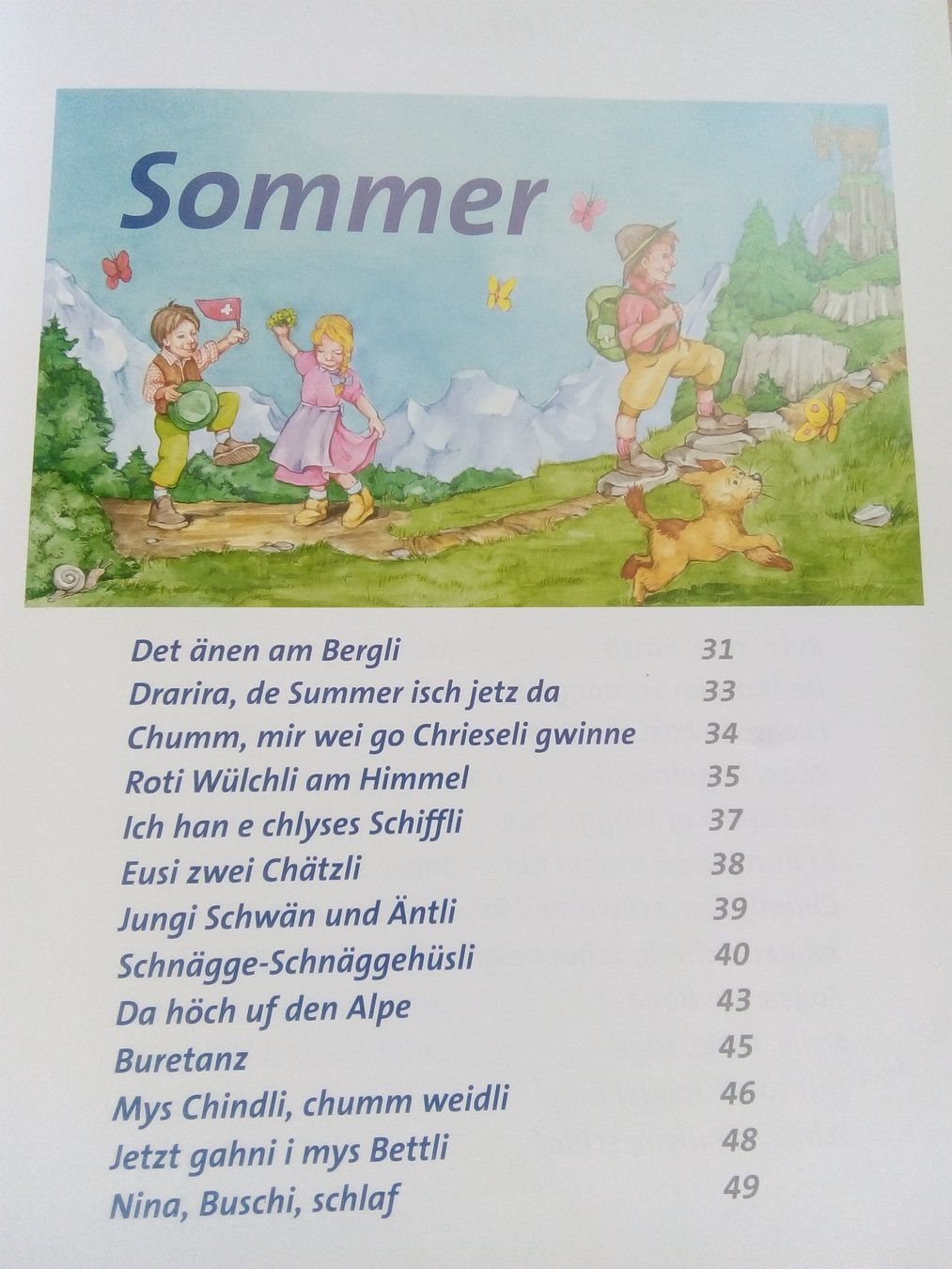 Bücher: Die schönsten Schweizer Kinderlieder  (ohne CD!)   ©'2008 – Gebraucht aus St. Gallen von elkapone 4