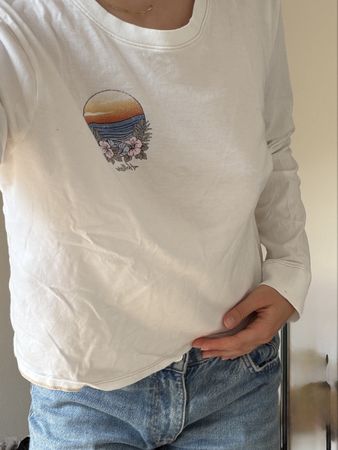 Langarmshirt Hollister weiss Grösse M guter Zustand