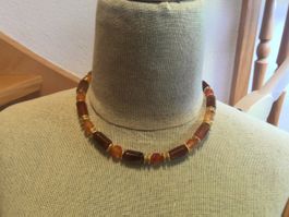 Elegante Karneol-Halskette 47 cm