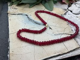 Vintage Granatcollier, 44.5cm