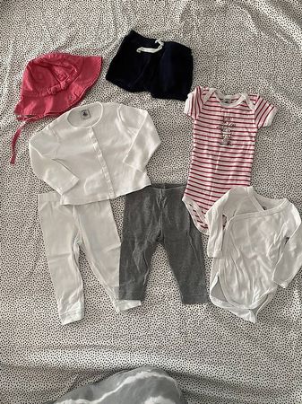 Petit Bateau Set 7 Teile Gr.67-74 Body Leggings