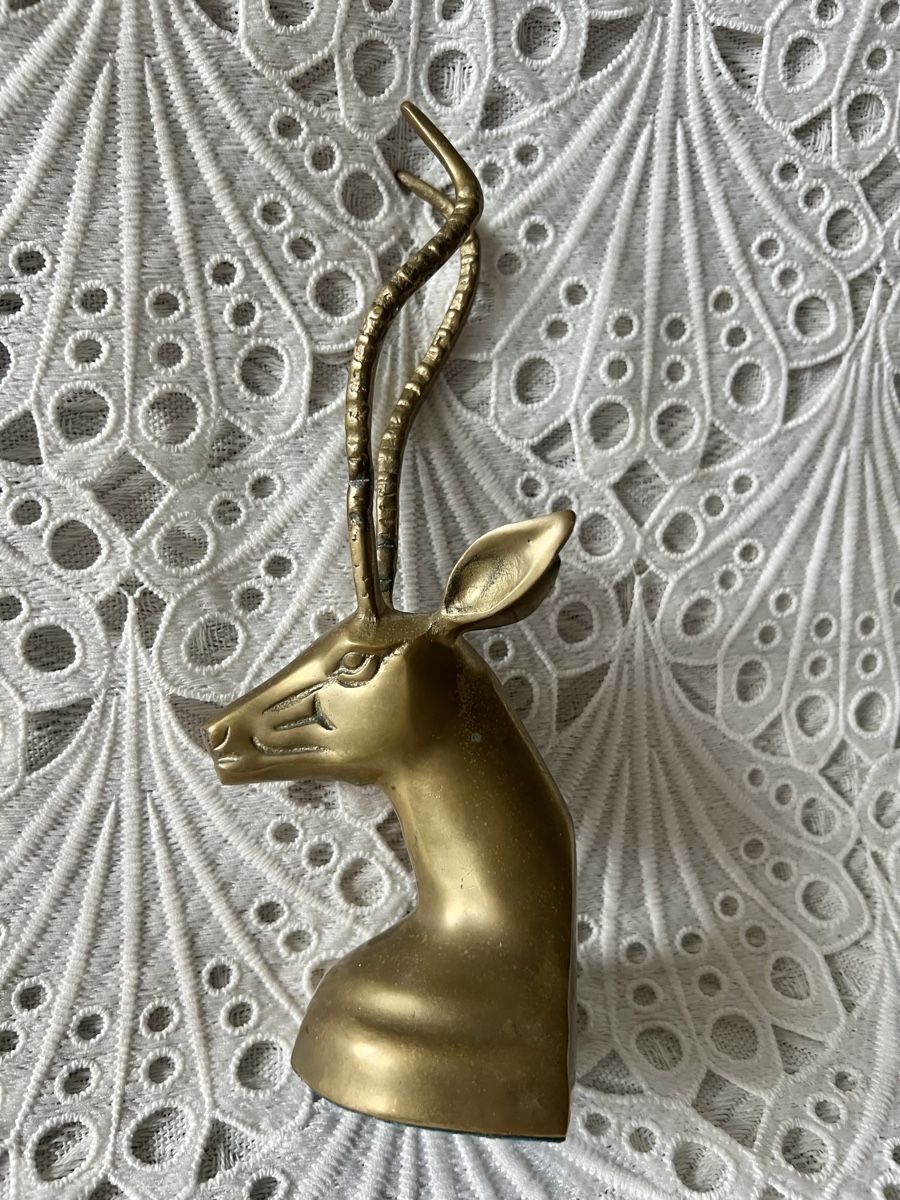Statuette: Messing Antilopenköpfer Dekoration 23cm – Usato da Frenkendorf venduto da Only1 3