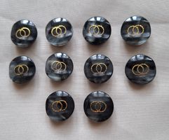 10 Stück Knöpfe im Marmordesign, 22 mm.