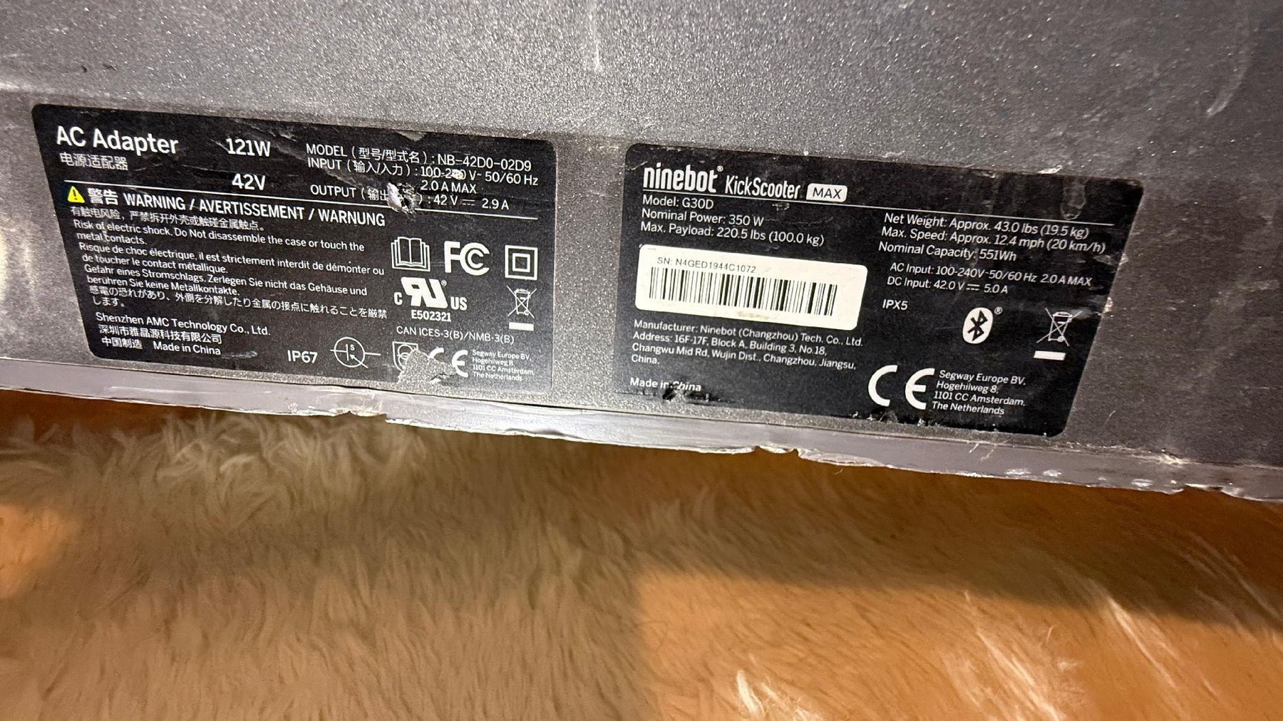 Voiturettes électriques: Ninebot MAX G30D  Gen-2-Motor  – D'occasion à Schlieren par 8952 3