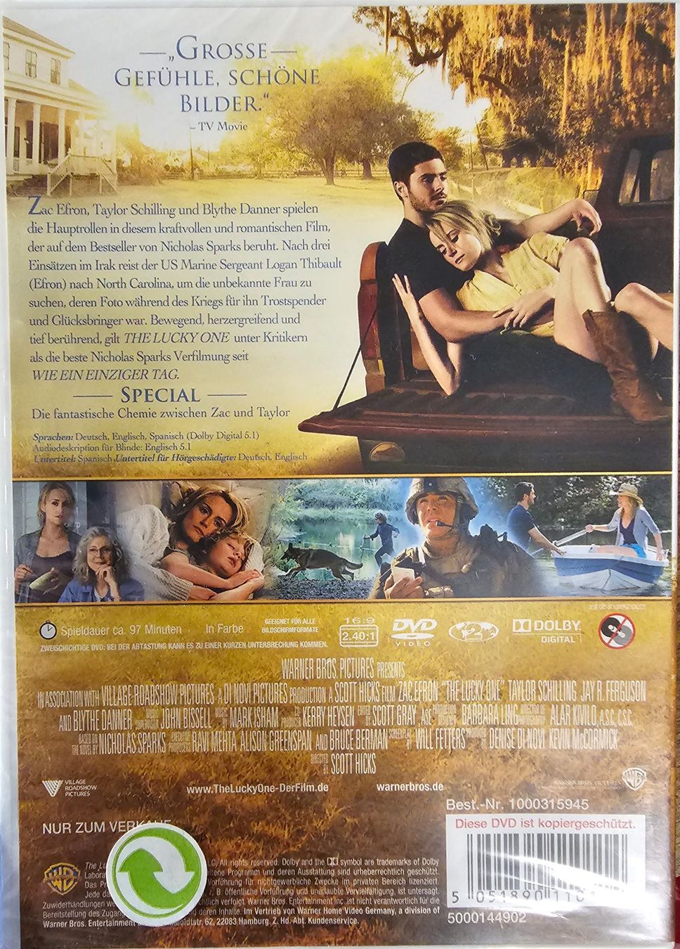 Tutti i DVDs: The Lucky One – Nuovo e nell'imballaggio originale da Wahlen b. Laufen venduto da Cg10 1