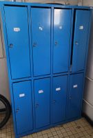 Garderobenschrank, Spind, Metall, Blau, 8 Fächer