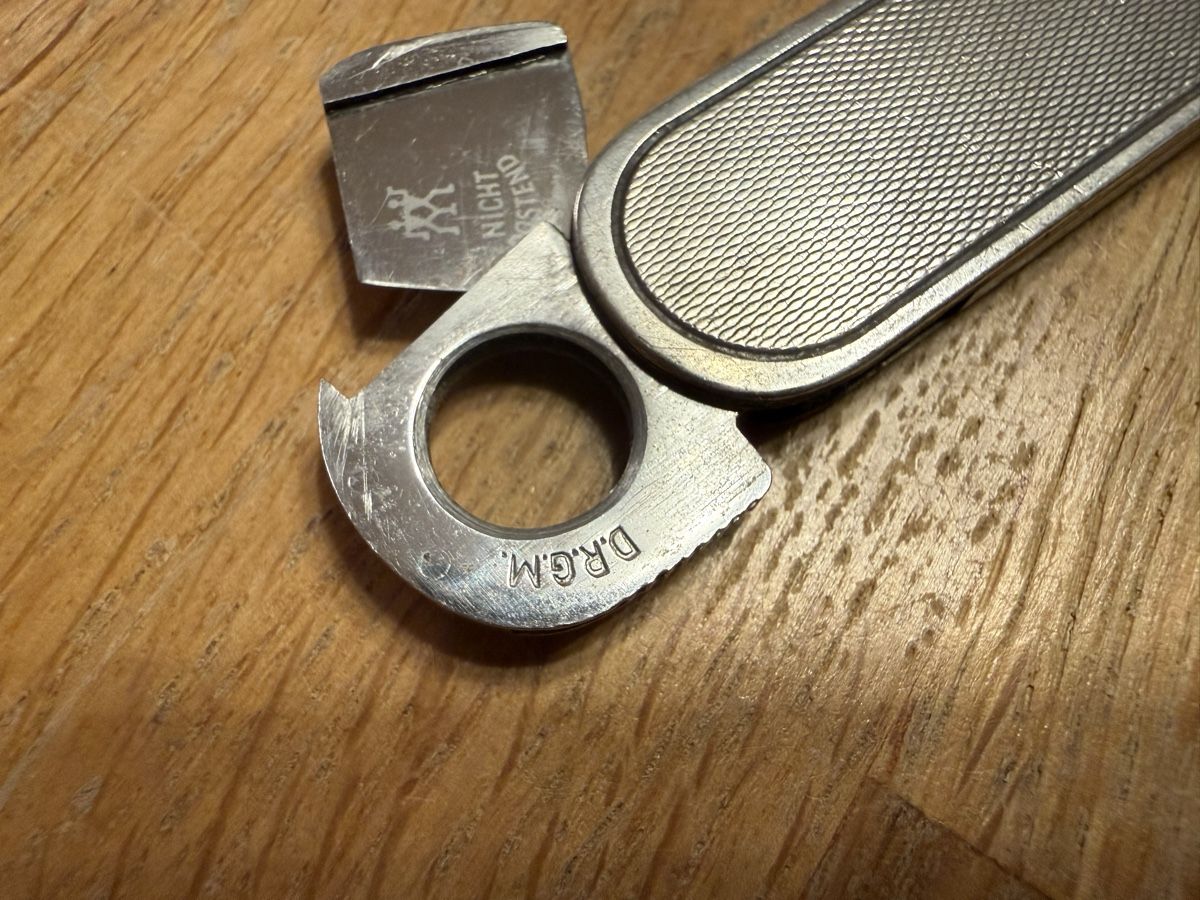 Solingen Coltelli tascabile: 800 Silber Taschenmesser Zigarrenschneider Antikes Messer – Usato da Goldach venduto da Messerguru 3