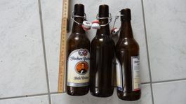 3 Bügelflaschen 50cl  braun ideal für Sirup