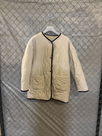 Jacke beidseitig tragbar gesteppt beige cremeweiss / Top