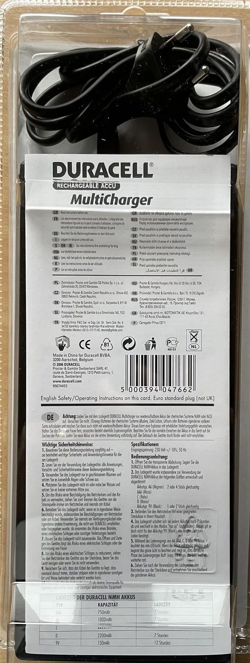 Caricatori & Batterie: Duracell Multi Charger CEF 11 – Nuovo e nell'imballaggio originale da Diepoldsau venduto da preisparadies-ch 1