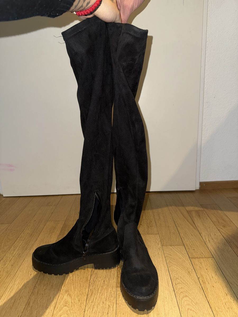 Luxus Schwarze Stiefel Wildleder Bilder