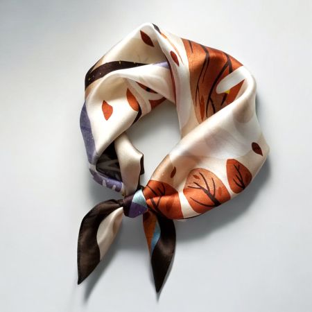 New 53cm Autumn Deer Silk Scarf, Schal Tuch100% Silk