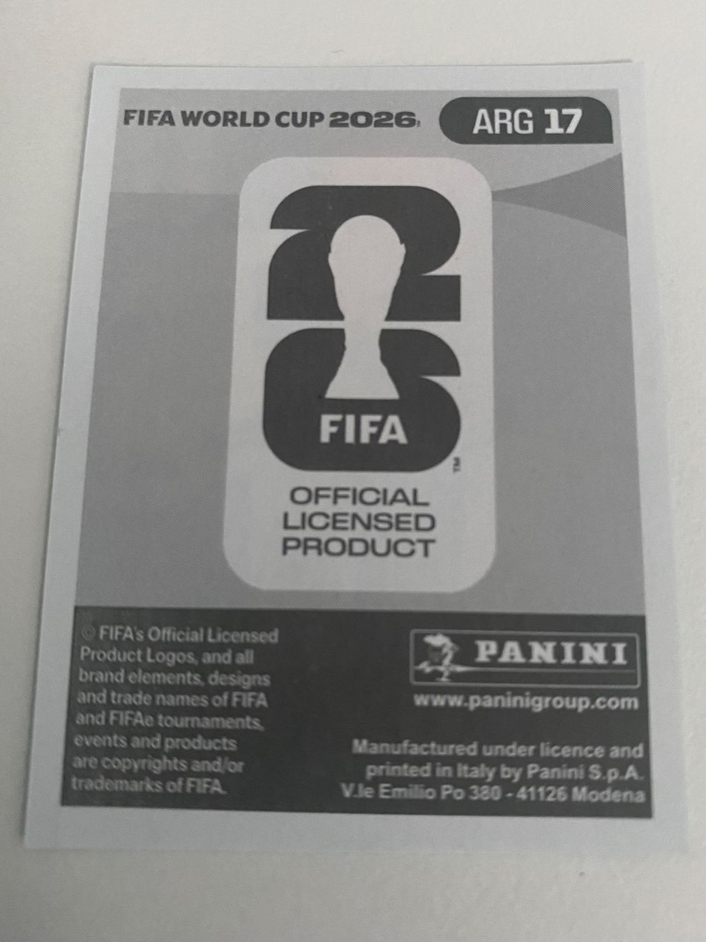 Panini Carte collezionabili: Panini Bild Messi - 🇦🇷 Argentinien - WM 2026 – Usato da Hergiswil LU venduto da FcMalkov 1