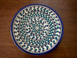 Dekorative Wandplatte Keramik Handbemalt 18cm Unikat gute...