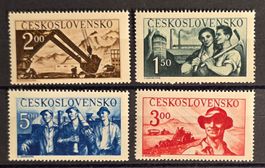 Tschechoslowakei 1950 Befreiung Industrie Set (4 Stk.)