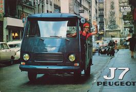 seltener Originalprospekt Peugeot J7 1972