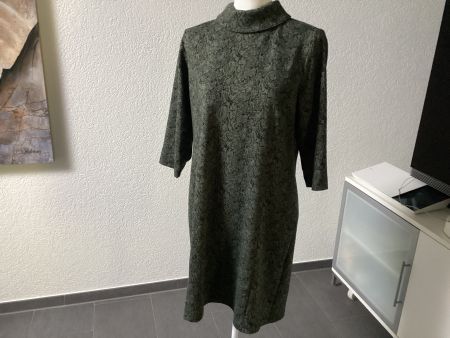 Fransa Kleid Rollkragen Dunkelgrün Gr. L sehr guter Zustand