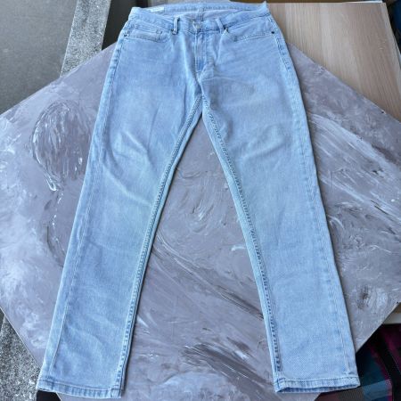 Jean ZARA homme droit, bleu clair délavé