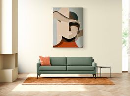Abstraktes Acryl Bild Face