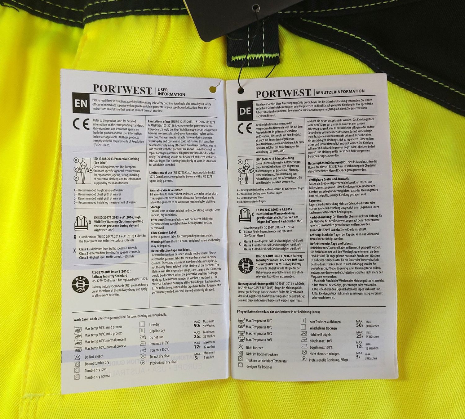 Pantaloni: Warnschutz Arbeitshose, Sicherheitsfarbe gelb - schwarz – Nuovo (secondo la descrizione) da Bergdietikon venduto da Zozo 7