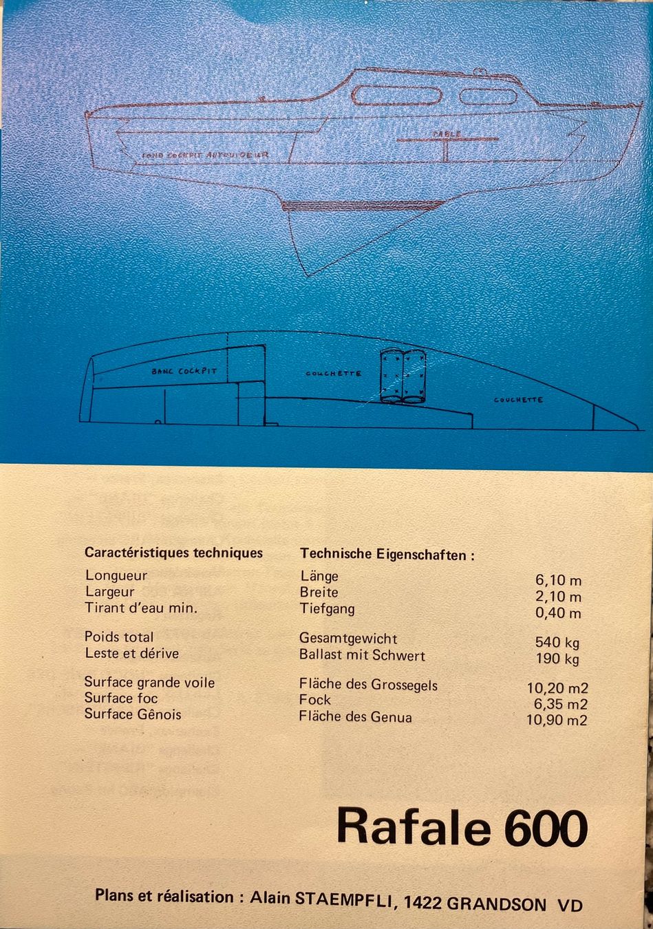 Staempfli Barche: Schweizer Segelkreuzer Stämpfli Rafale 600 – Usato da Meikirch venduto da Stone019 5