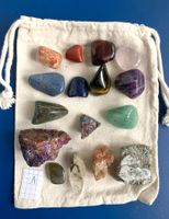 Auswahl an schönen Halbedelsteinen, Mineralien