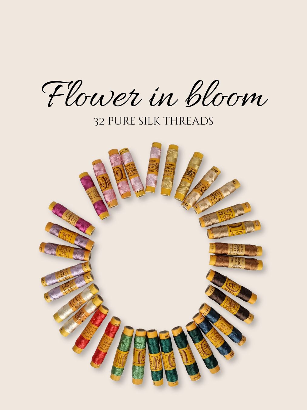 Cordicelle & Fili: 32x Vintage Seidengarn Set Blumen Farben Stickgarn – Nuovo e nell'imballaggio originale da Mels venduto da DACRI 6