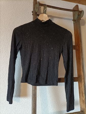 Tally Weijl Glitzerpulli schwarz Gr. S