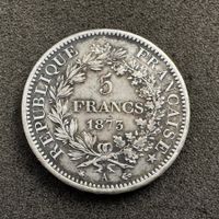 5 Francs Silber Frankreich 1873 A Herkules Gruppe