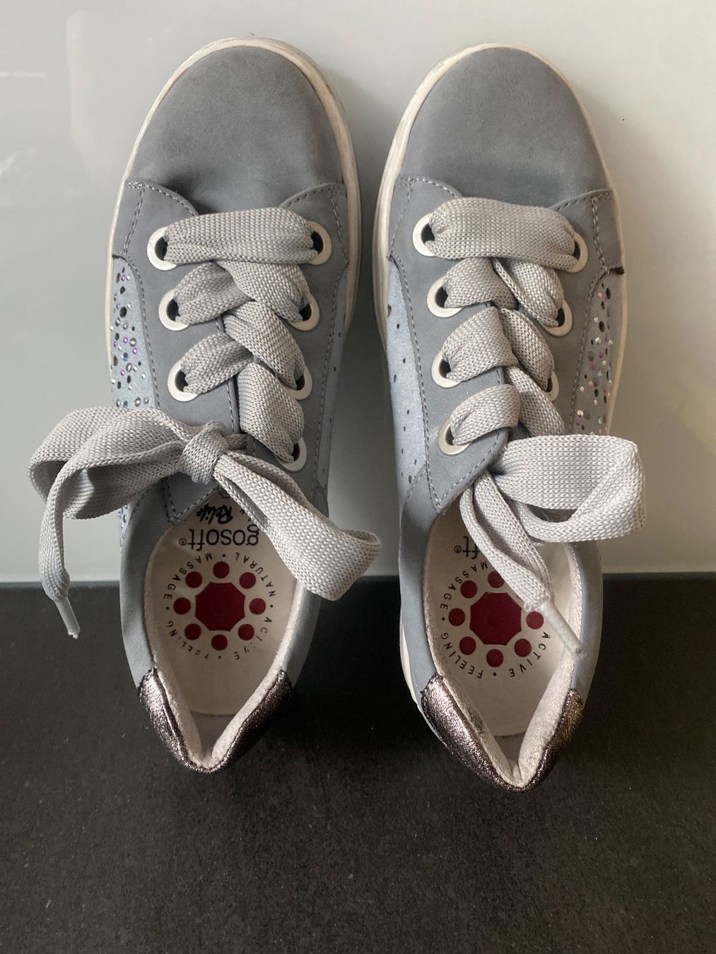 Damenschuhe: GOSOFT Schuhe/Halbschuhe GR.36 LEDER hellblau/grau/silber – Gebraucht aus Frauenfeld von Boldi46 1