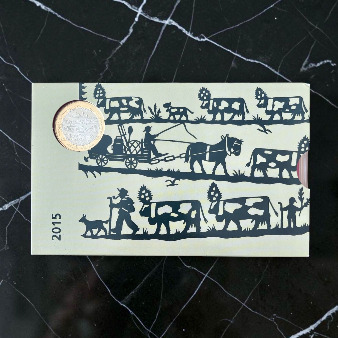 Alle Münzen: CH Münzsatz Alpabzug 2015 Stgl – Neu und originalverpackt aus Winterthur von Numismatica-Vitu