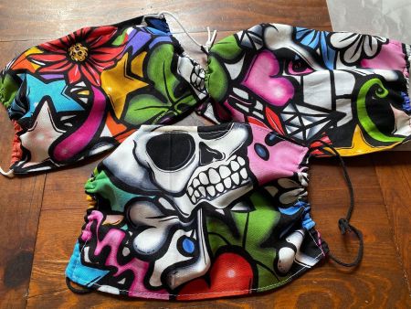 Freakige Gesichtsmaske, Staubschutz, Wintersport, Handmade