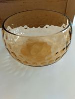 Joli bol en verre vintage avec bulles pour décoration, jaune