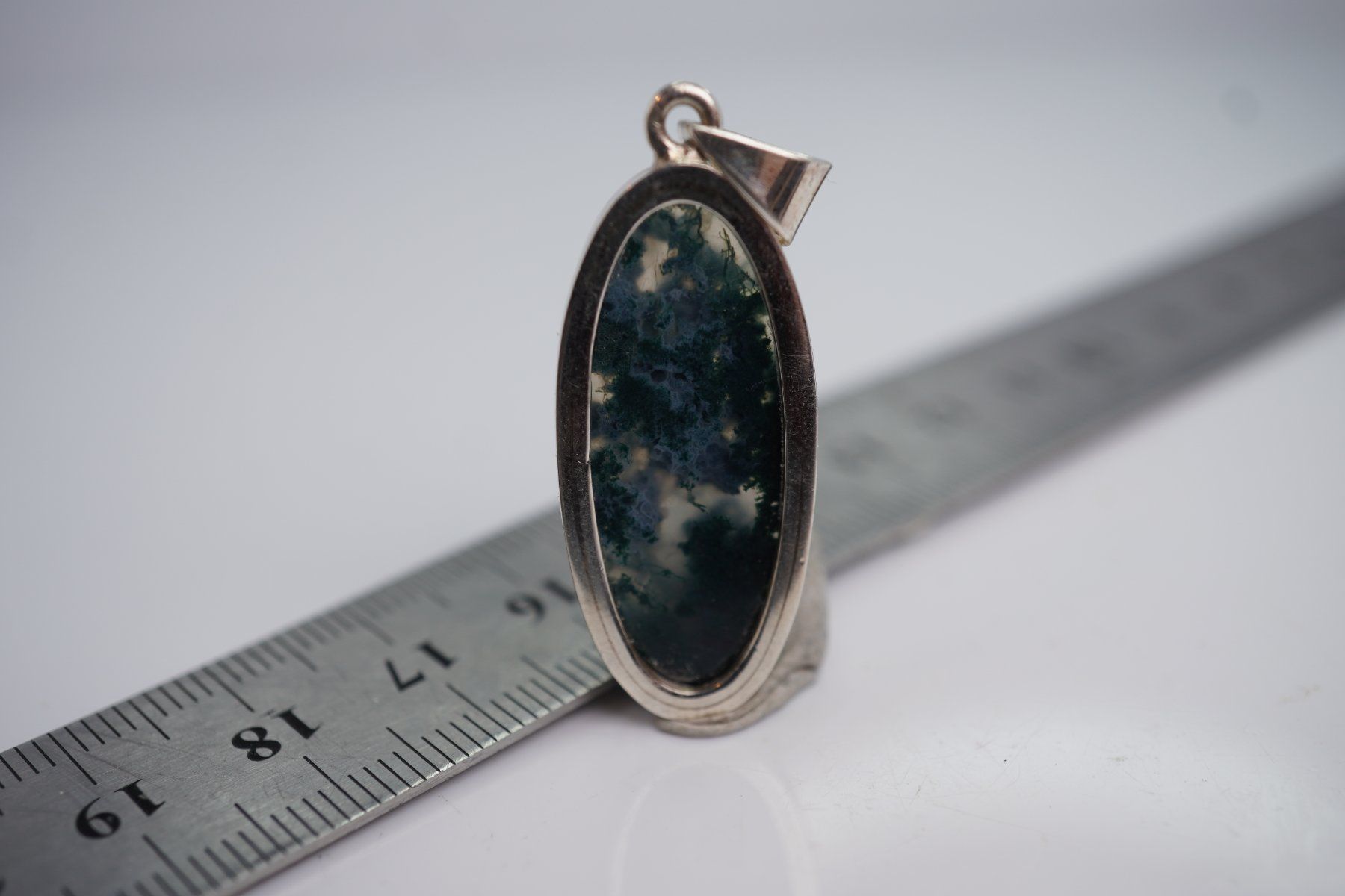 Minerali & Pietre curative: Moos Achat  925 Silber  Anhänger  TOP   by  "TOPSTONE" – Nuovo e nell'imballaggio originale da Eschenbach SG venduto da topstone 6