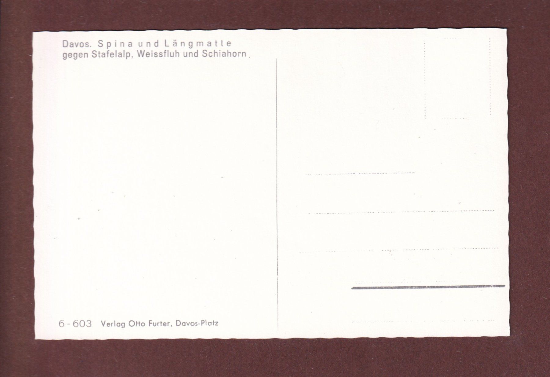 Cartoline postali: DAVOS - Spina und Längmatte – Usato da Pully venduto da nicecards 1