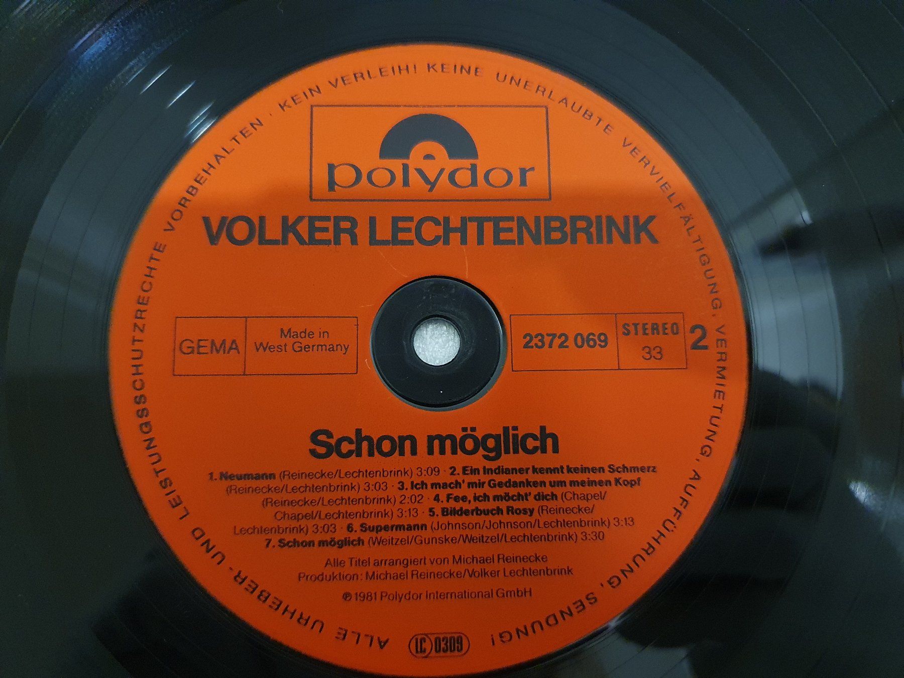 Schallplatten: Volker Lechtenbrink – Schon Möglich – Gebraucht aus Uster von Vinyl-Leidenschaft 5