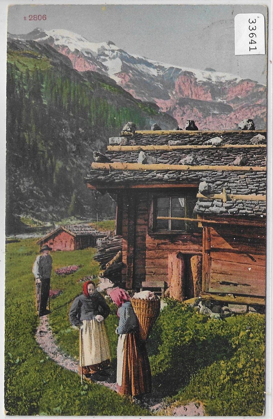Cartoline postali: Bergbauern-Leben auf der Alp - Litho – Usato da Ettingen venduto da Kartenplanet