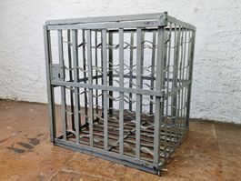 Industrielles Weinregal 1960er – Metall, 25 Flaschen