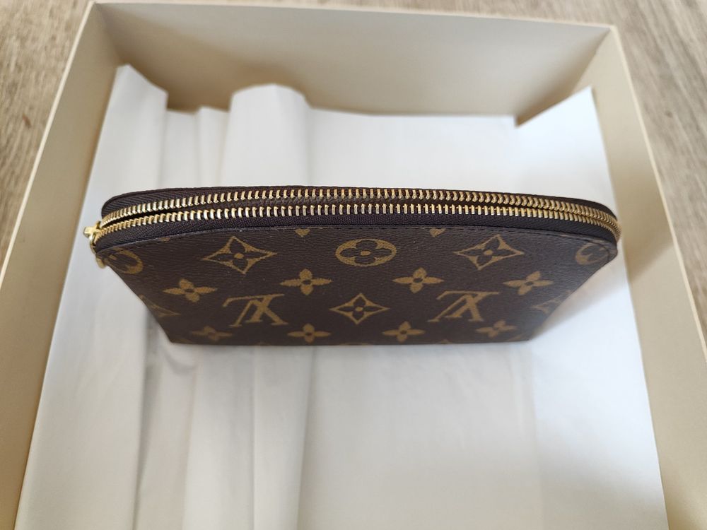 Pochette Cosmétique Avon 2003 - PVC Bronze, Bordure Dorée, Neuve Sans étiquette
